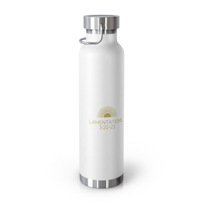 Copper Vacuum Insulated Bottle, 22oz - HIS MERCY IS NEW