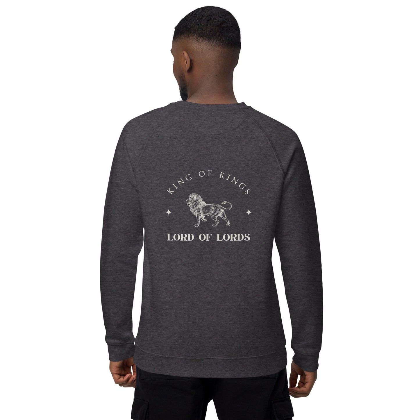 Unisex organic raglan sweatshirt - KING OF KINGS