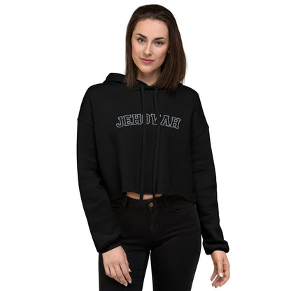 Crop Hoodie with Embroidery - JEHOVAH