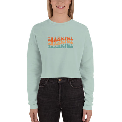 Crop Sweatshirt - Thankful (front)