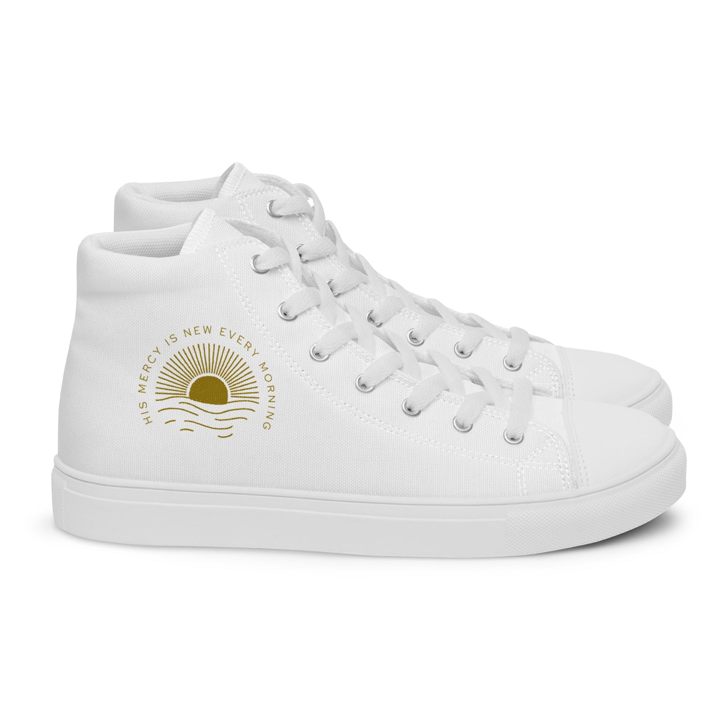 Women’s high top canvas shoes - HIS MERCY IS NEW