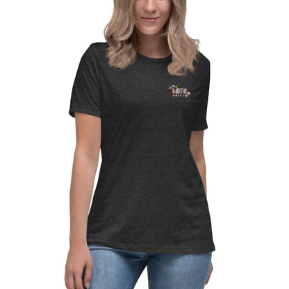 Embroidered Women's Relaxed T-Shirt - LOVE FIRST