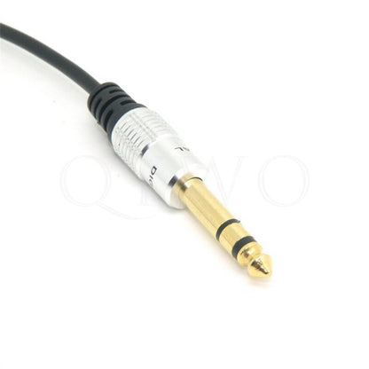 6.35Mm 1/4 Inch Stereo Plug Male to 3.5Mm Stereo Jack Female Socket Headphone Extension Cable 30Cm Large Headphone Jack Adapter
