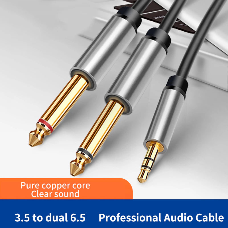 3.5mm Stereo to 1/4" Dual Adapter